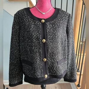 Exprese‎ Elegant Black and Silver Women's Jacket - XL - Like New